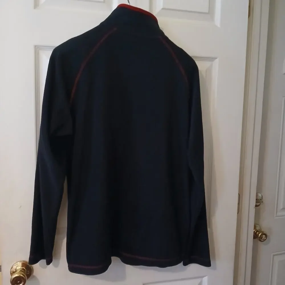 Weatherproof Mens L Black Quarter Zip Fleece Pullover Sweater Lightweight Casual